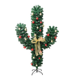 Cactus de Noël avec support et LED Vert 180 cm PVC