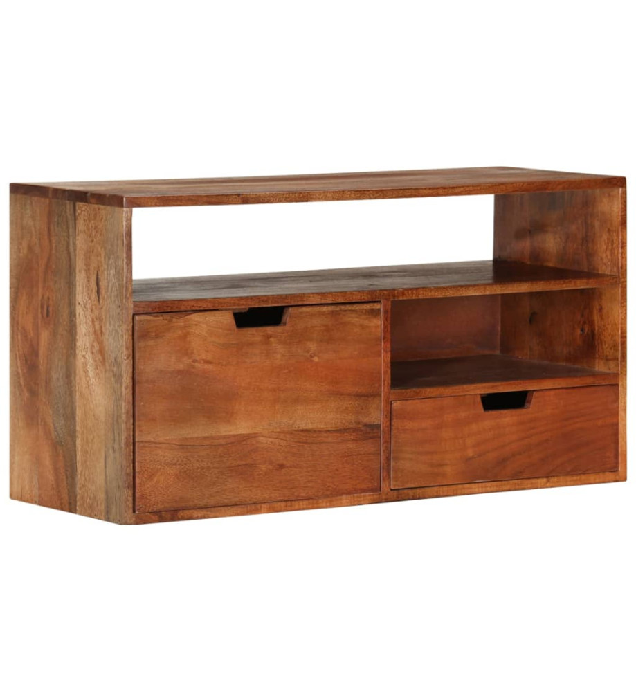 Meuble TV 80x30x42 cm Bois d'acacia massif