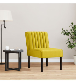 Fauteuil sans accoudoirs jaune velours