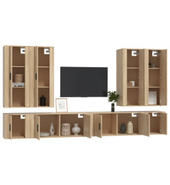 Ensemble de meubles TV 8 pcs Chêne sonoma Bois d'ingénierie