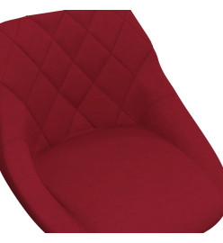 Chaises à manger pivotantes lot de 2 rouge bordeaux velours