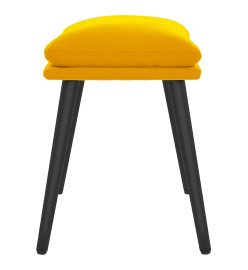 Repose-pied Jaune moutarde 45x29,5x35 cm Velours