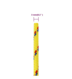 Corde de bateau Jaune 3 mm 50 m Polypropylène