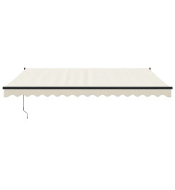 Auvent rétractable crème 4x3 m tissu et aluminium