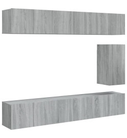 Ensemble de meubles TV 7 pcs Sonoma gris Bois d'ingénierie