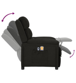 Fauteuil électrique de massage Noir Tissu