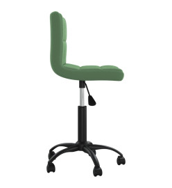 Chaises pivotantes à manger lot de 6 vert foncé velours