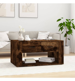 Table basse Chêne fumé 80x50x40 cm Bois d'ingénierie