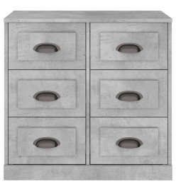 Buffet gris béton 70x35,5x67,5 cm bois d'ingénierie