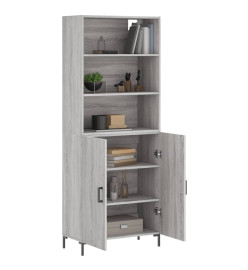 Buffet haut Sonoma gris 69,5x34x180 cm Bois d'ingénierie