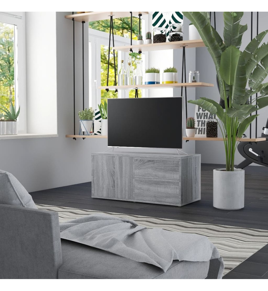 Meuble TV Sonoma gris 80x34x36 cm Bois d'ingénierie