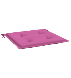 Coussins de chaise de jardin lot de 6 rose 50x50x3 cm tissu