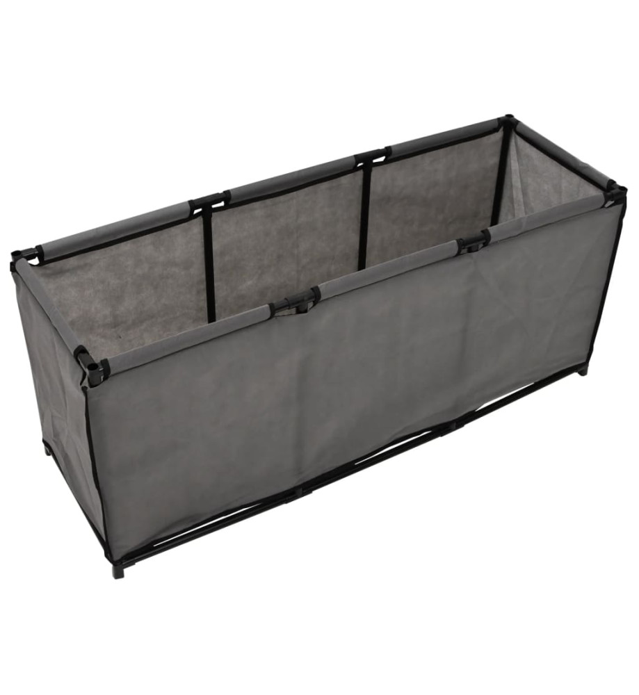 Boîte de rangement gris 105x34,5x45 cm tissu