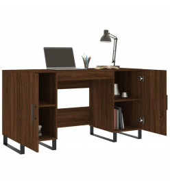 Bureau chêne marron 140x50x75 cm bois d'ingénierie