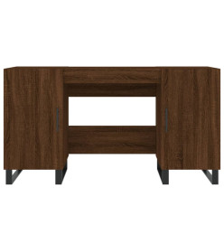 Bureau chêne marron 140x50x75 cm bois d'ingénierie