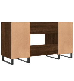 Bureau chêne marron 140x50x75 cm bois d'ingénierie