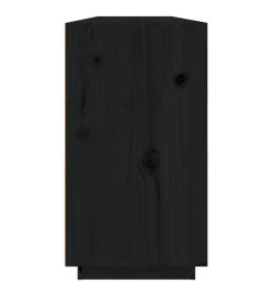 Buffet Noir 100x40x75 cm Bois massif de pin