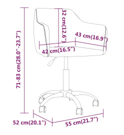 Chaises pivotantes à manger lot de 2 Marron Velours