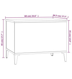 Table basse Chêne marron 60x44,5x45 cm Bois d'ingénierie