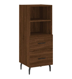 Buffet haut Chêne marron 34,5x34x180 cm Bois d'ingénierie