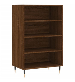 Buffet haut chêne marron 57x35x90 cm bois d'ingénierie