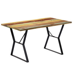 Table de salle à manger 140x80x76cm Bois de récupération massif