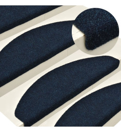 Tapis autoadhésifs 10 pcs Bleu marine 56x17x3 cm Aiguilleté