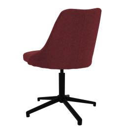 Chaise pivotante de salle à manger Rouge bordeaux Tissu