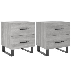 Tables de chevet 2 pcs gris sonoma 40x35x47,5 cm