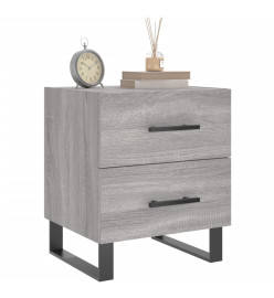 Tables de chevet 2 pcs gris sonoma 40x35x47,5 cm