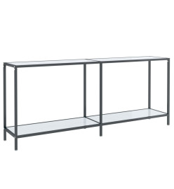 Table console Blanc 180x35x75,5 cm Verre trempé