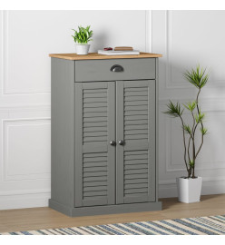 Armoire à chaussures VIGO gris 60x35x96 cm bois massif de pin