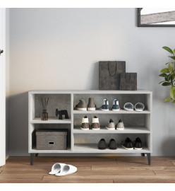 Armoire à chaussures Gris béton 102x36x60 cm Bois d'ingénierie