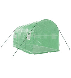 Serre avec cadre en acier vert 8 m² 4x2x2 m