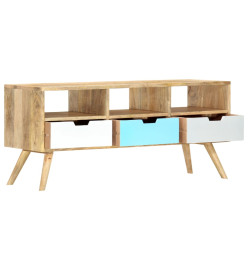 Meuble TV 110x35x48 cm Bois de manguier massif