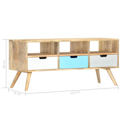 Meuble TV 110x35x48 cm Bois de manguier massif