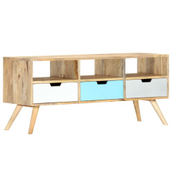 Meuble TV 110x35x48 cm Bois de manguier massif