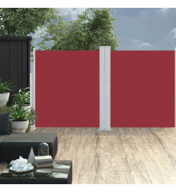 Auvent latéral rétractable Rouge 140x600 cm