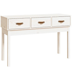 Table console Blanc 114x40x75 cm Bois massif de pin