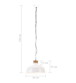 Lampe suspendue industrielle 42 cm Blanc E27