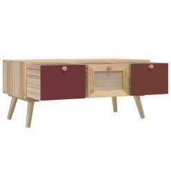 Table basse avec tiroirs 80x40x35,5 cm bois d'ingénierie