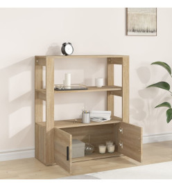 Buffet Chêne sonoma 80x30x90 cm Bois d'ingénierie