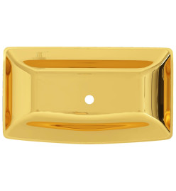 Lavabo 71 x 38 x 13,5 cm Céramique Doré