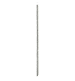 Poteaux de clôture 10 pcs argenté 280 cm acier galvanisé