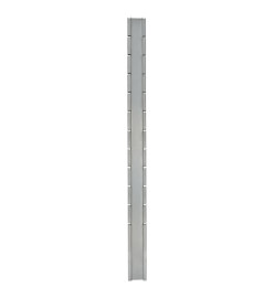 Poteaux de clôture 10 pcs argenté 280 cm acier galvanisé