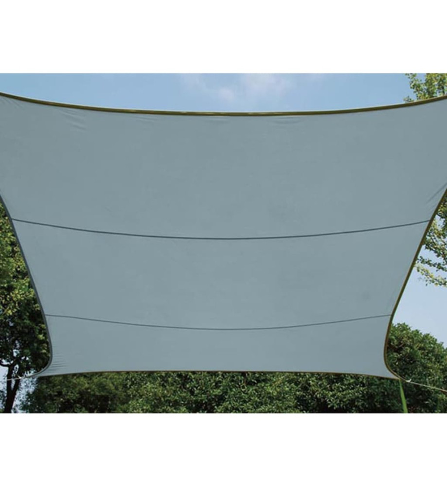 Perel Voile d'ombrage carrée 3,6 m Gris ardoise clair