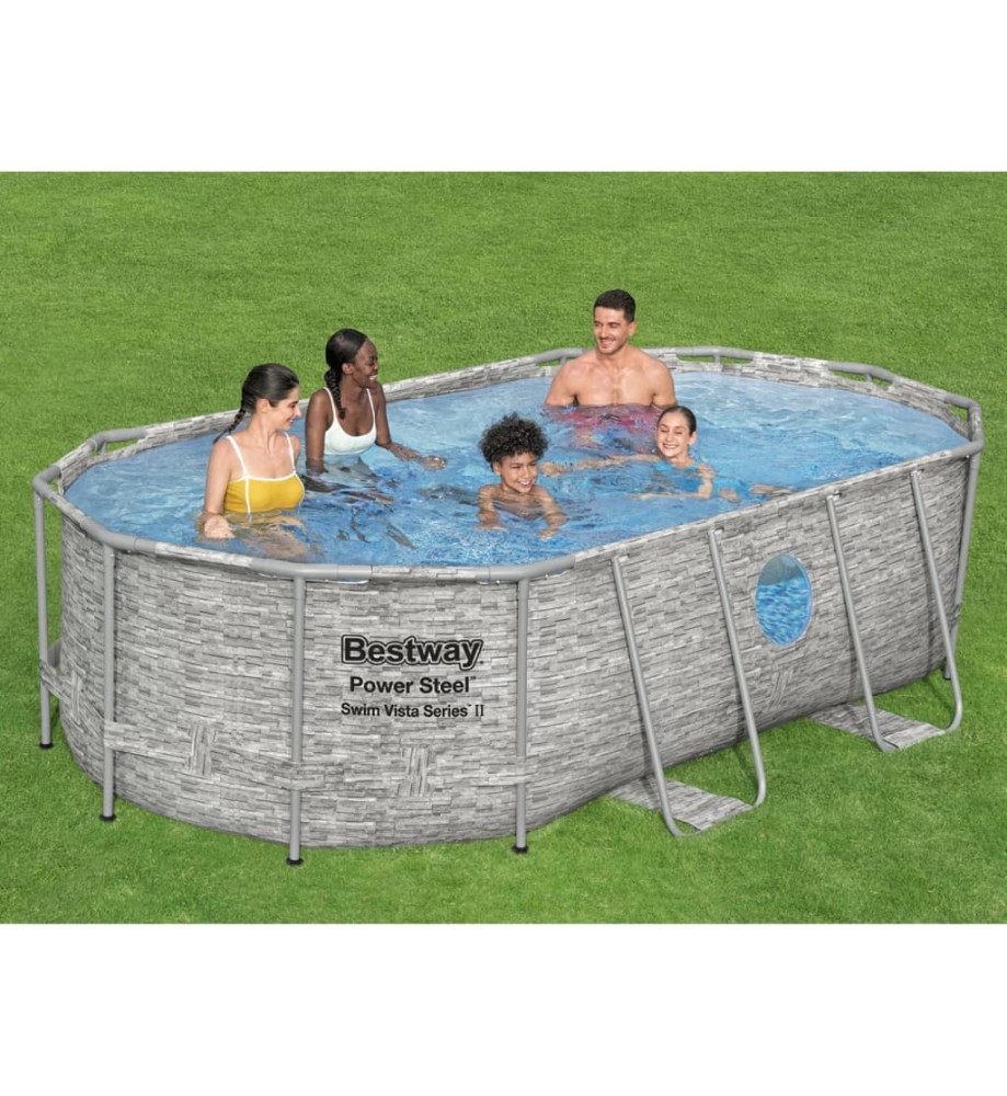 Bestway Ensemble de piscine Power Steel 427x250x100 cm