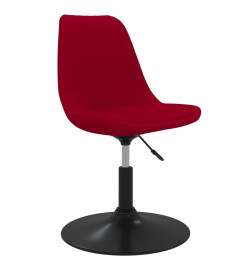 Chaises à dîner pivotantes 4 pcs Rouge Velours