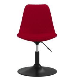 Chaises à dîner pivotantes 4 pcs Rouge Velours