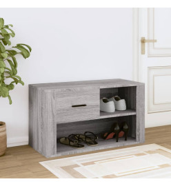 Armoire à chaussures Sonoma gris 80x35x45 cm Bois d'ingénierie